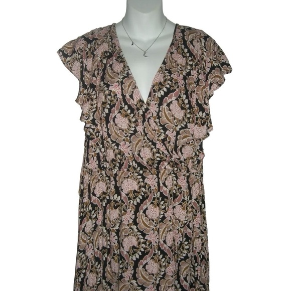 Maurices Dress W Shorts Boho Print Bohemian Gauze Festival Beach Maxi Skort Wrap - Picture 7 of 15